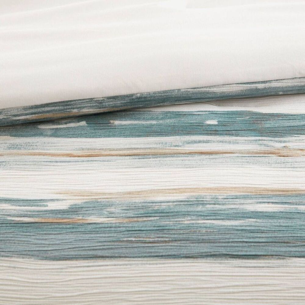 5pc King Watercolor Striped Comforter Set Blue - Picture 4 of 4